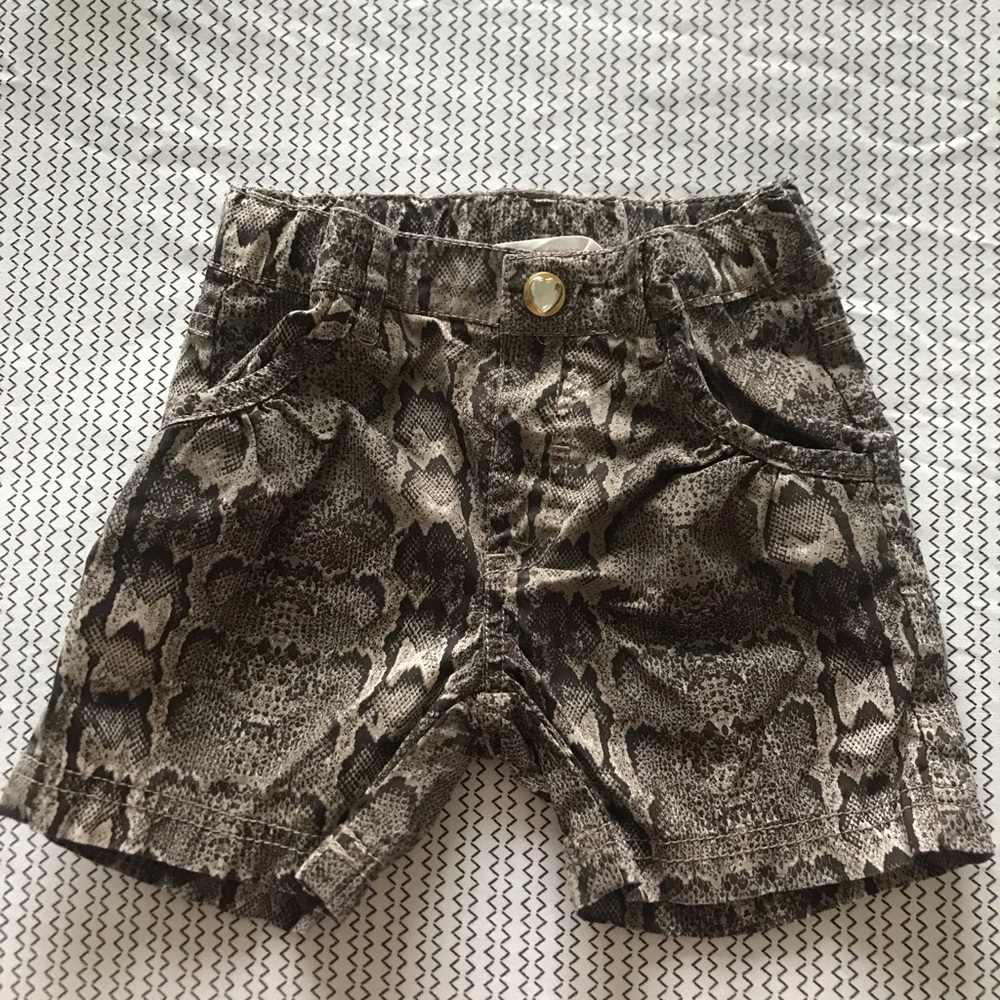 Snake skin toddler shorts